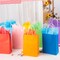24-Pack Small Gift Bags with Handles & Tissue Paper – 5.5x2.75x7.8 Inch Goodie Bags in 8 Rainbow Colors for Birthdays, Weddings, Christmas & Parties (mixing-colored)